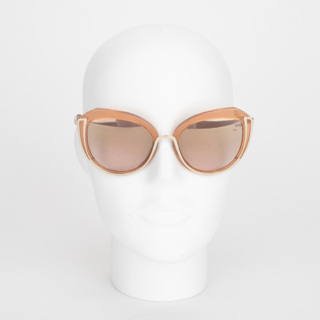 Karl Lagerfeld  Okulary bezowe z brokatem