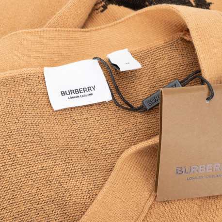 Burberry Sweter beżowy w logo