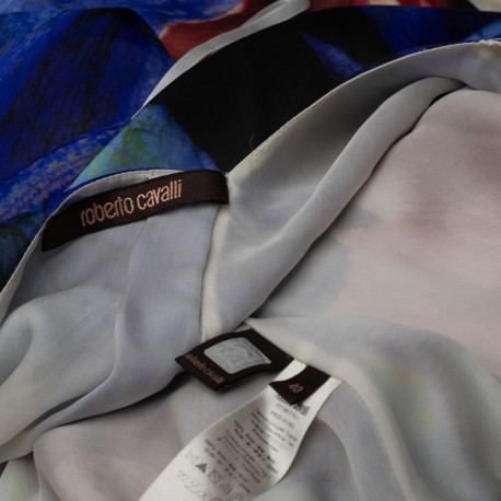 Roberto Cavalli Ubranie kolorowa maxi sukienka