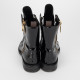 Louis Vuitton Buty czarne botki ze zlotym suwakiem