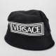 Versace Nakrycie głowy czarny bucket hat z logo