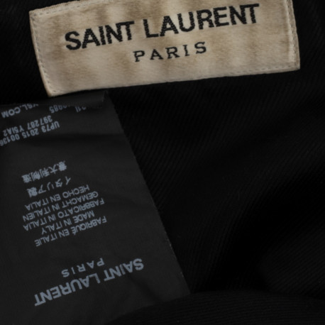 Saint Laurent  Ubranie czarna kurtka skórzana