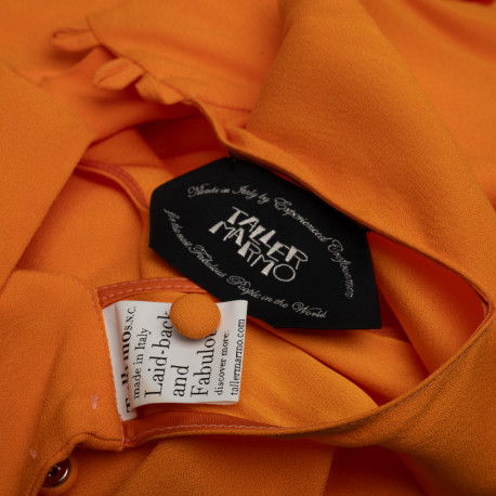 Taller Marmo Ubranie pomarańczowa sukienka z łańcuchem