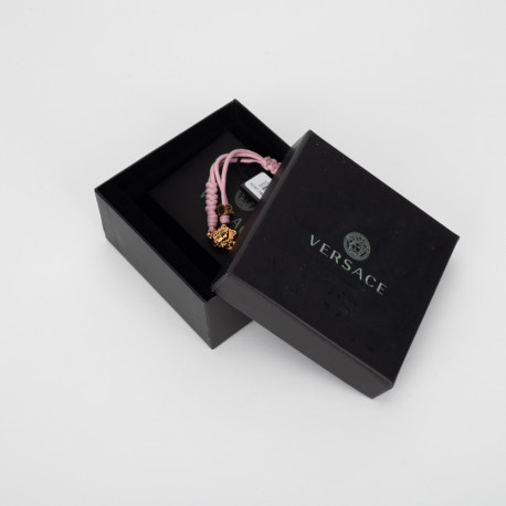 Versace Bransoletka rozowa ze sznurka