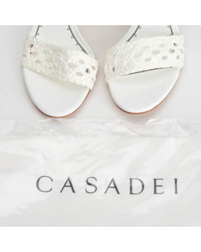 Casadei Szpilki białe sandałki