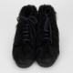 Chanel  Buty czarne botki z futerkiem