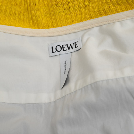 Loewe Ubranie biala koszula z żółtym kołnierzykiem