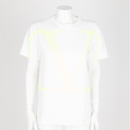 Valentino Ubranie biały T-shirt z nadrukiem
