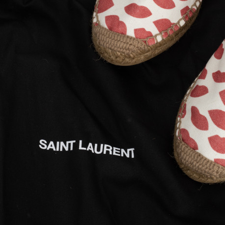 Saint Laurent  espadryle z ustami