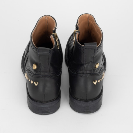 Moschino Buty czarne botki z jetami