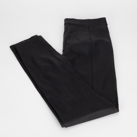 Pinko Spodnie skórzane czarne