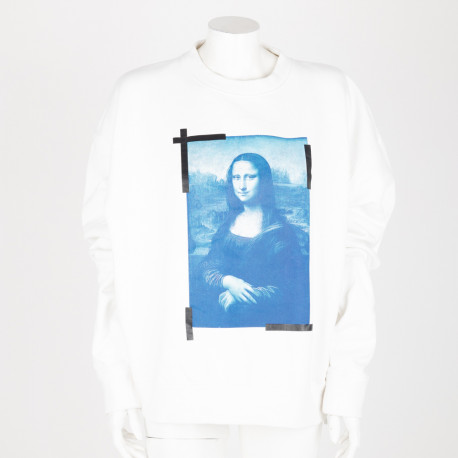 Off-White Bluza biała Mona Lisa