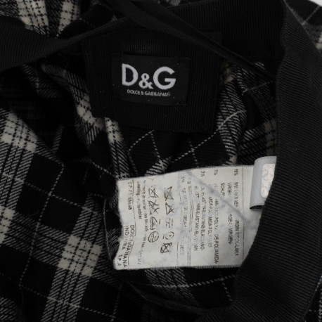 Dolce & Gabbana Ubranie spódnica w kratę czarno-biała