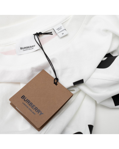 Burberry T-shirt biały z nadrukiem M