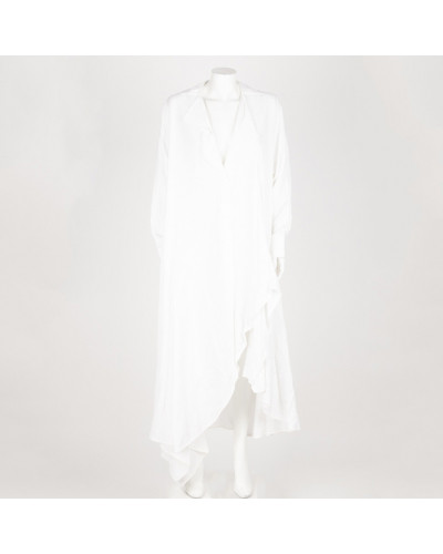 Jacquemus Ubranie sukienka koszulowa biała długa