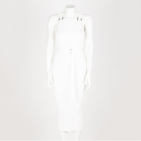 Michael Kors Ubranie biała sukienka dzianinowa