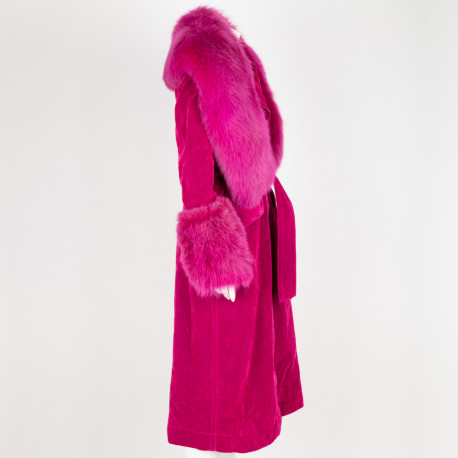 Marc Jacobs Ubranie płaszcz różowy z futerkiem