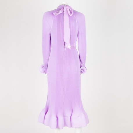 Tibi Ubranie fioletowa długa sukienka