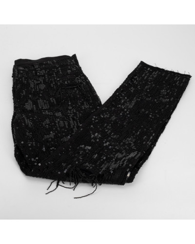 Ralph Lauren Spodnie czarne cekinowe