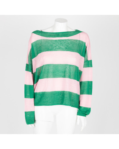 Marella Ubranie zielono-różowy sweterek