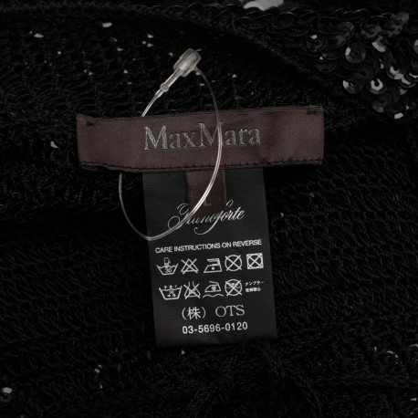 Max Mara Ubranie bolerko czarne w cekiny