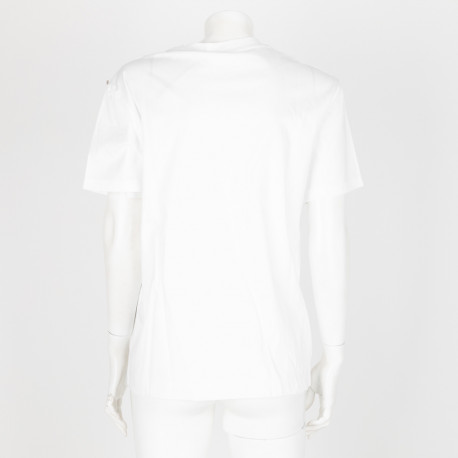 Max Mara T-shirt biały z kwiatem