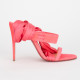 Christian Louboutin Buty sandały różowe na szpilce FOULARD CHEVILLE