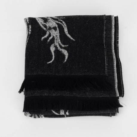 Givenchy Szalik czarny wełniany z printem
