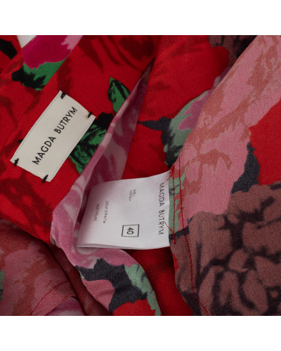 Magda Butrym Ubranie koszula z wiązaniem w róże