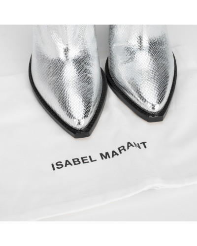 Isabel Marant Buty srebrne botki Leyane