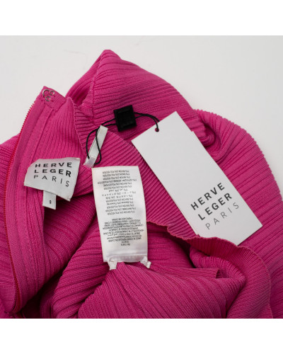Herve Leger Ubranie różowy top z wiązaniem