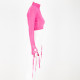 Herve Leger Ubranie różowy top z wiązaniem