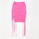 Herve Leger Ubranie różowa mini spódnica z wiązaniem