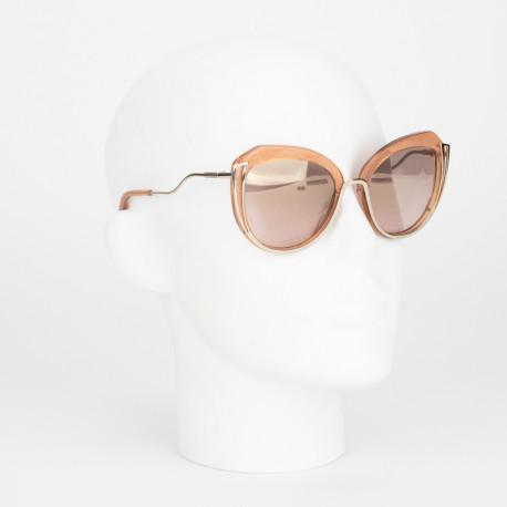 Karl Lagerfeld  Okulary bezowe z brokatem