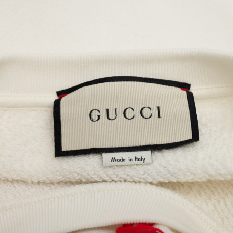 Gucci Ubranie biała bluza ze wzorem na przodzie