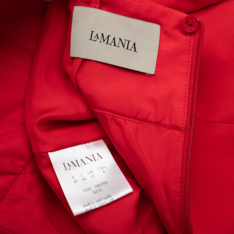 La Mania Ubranie czerwona asymetryczna sukienka