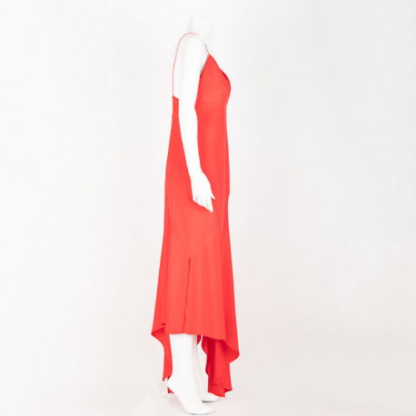La Mania Ubranie czerwona asymetryczna sukienka