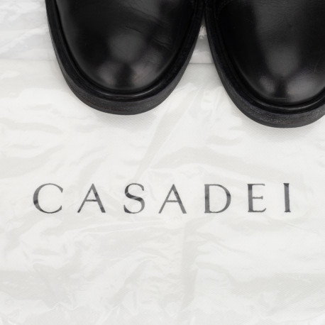 Casadei Botki czarne sznurowane
