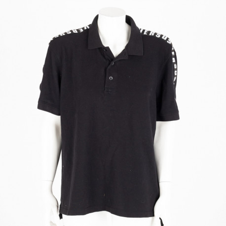 Versace T-shirt czarny polo