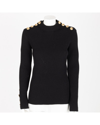 Louis Vuitton Sweter czarny z guzikami