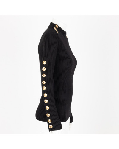 Louis Vuitton Sweter czarny z guzikami