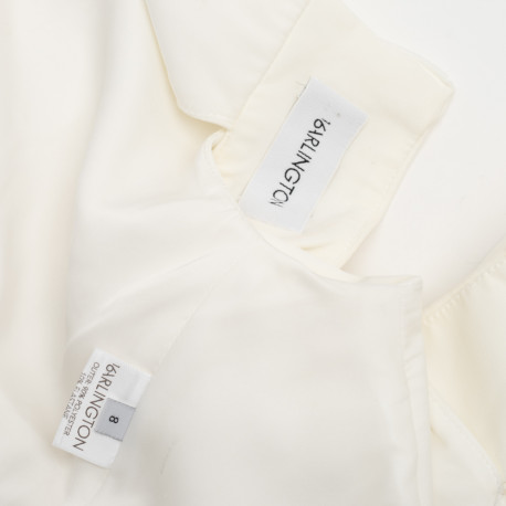 16Arlington Ubranie biała bluzka z piórami