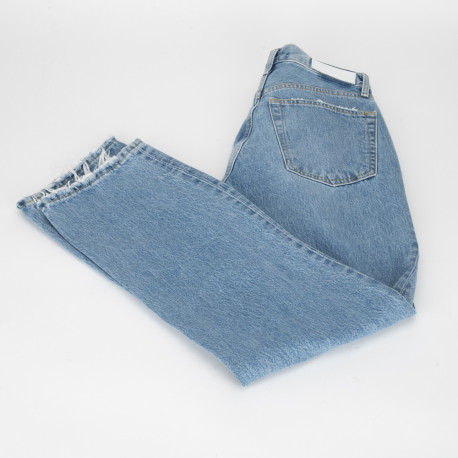Re/ Done Ubranie jeansy niebieskie z dziurami