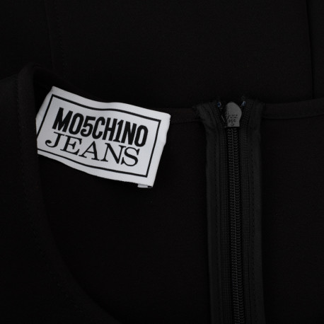 Moschino Ubranie sukienka czarna z zamkami