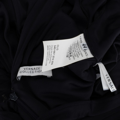 Versace Sukienka czarna z dlugim rekawem
