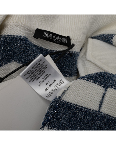 Balmain Ubranie Sweter w paski  (bialo-niebieski )