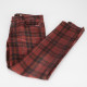 R13 Ubranie spodnie w kratę czerwone dlugie