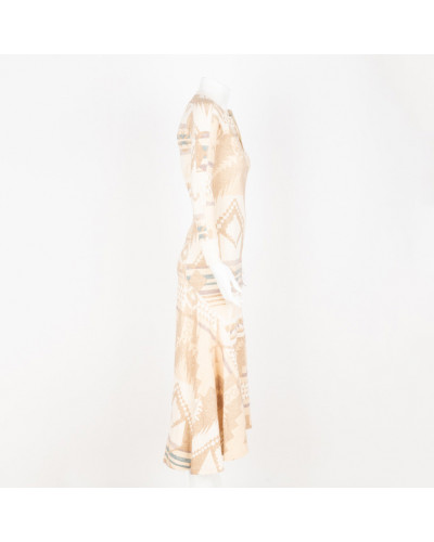 Ralph Lauren Ubranie jasna długa sukienka we wzory