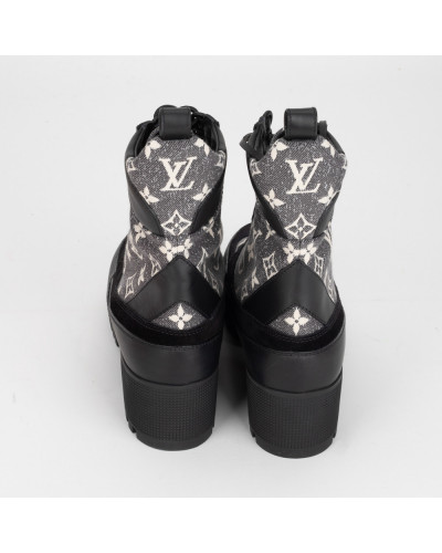 Louis Vuitton Buty botki czarne w monogram