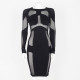Unravel Project Ubranie czarna sukienka z długim rękawem